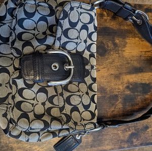 Coach Black and Gray Signature Bag